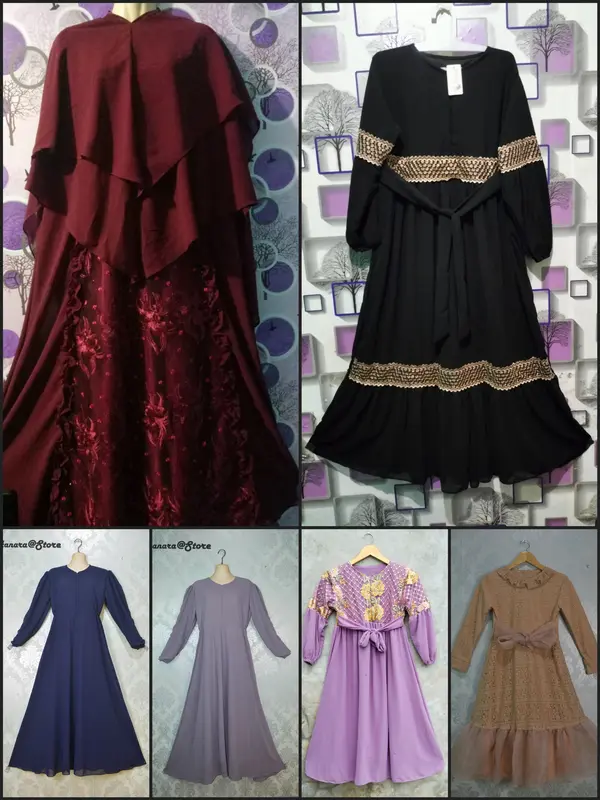 Paket 80K LIVE SALE baju gamis mururah meriah Muslim Wanita Dress Dewasa 0