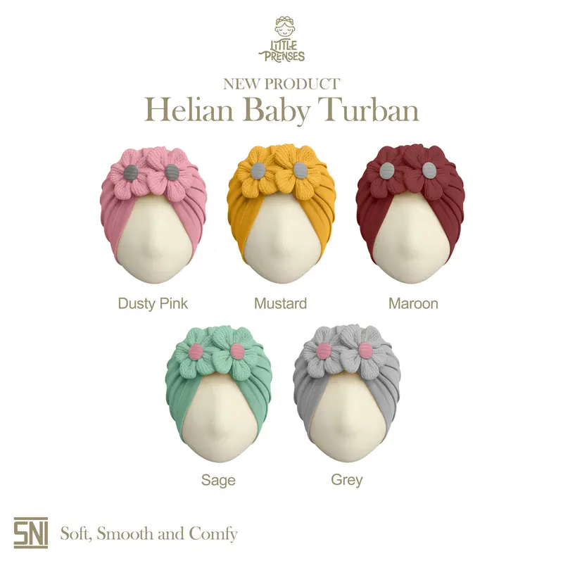 Turban Bayi dan Anak Perempuan Helian Baby Turban by Little Prenses 0