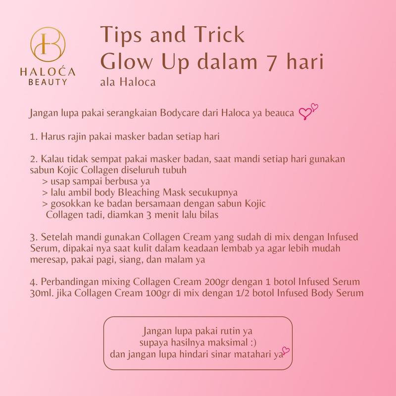 1000% ORIGINAL HALLOWICA HALOCA BEAUTY \\ DOUBLE WHITE \\ COLLAGENT LOTION 100gr + lnfused+ sabun Bebas Silikon 1