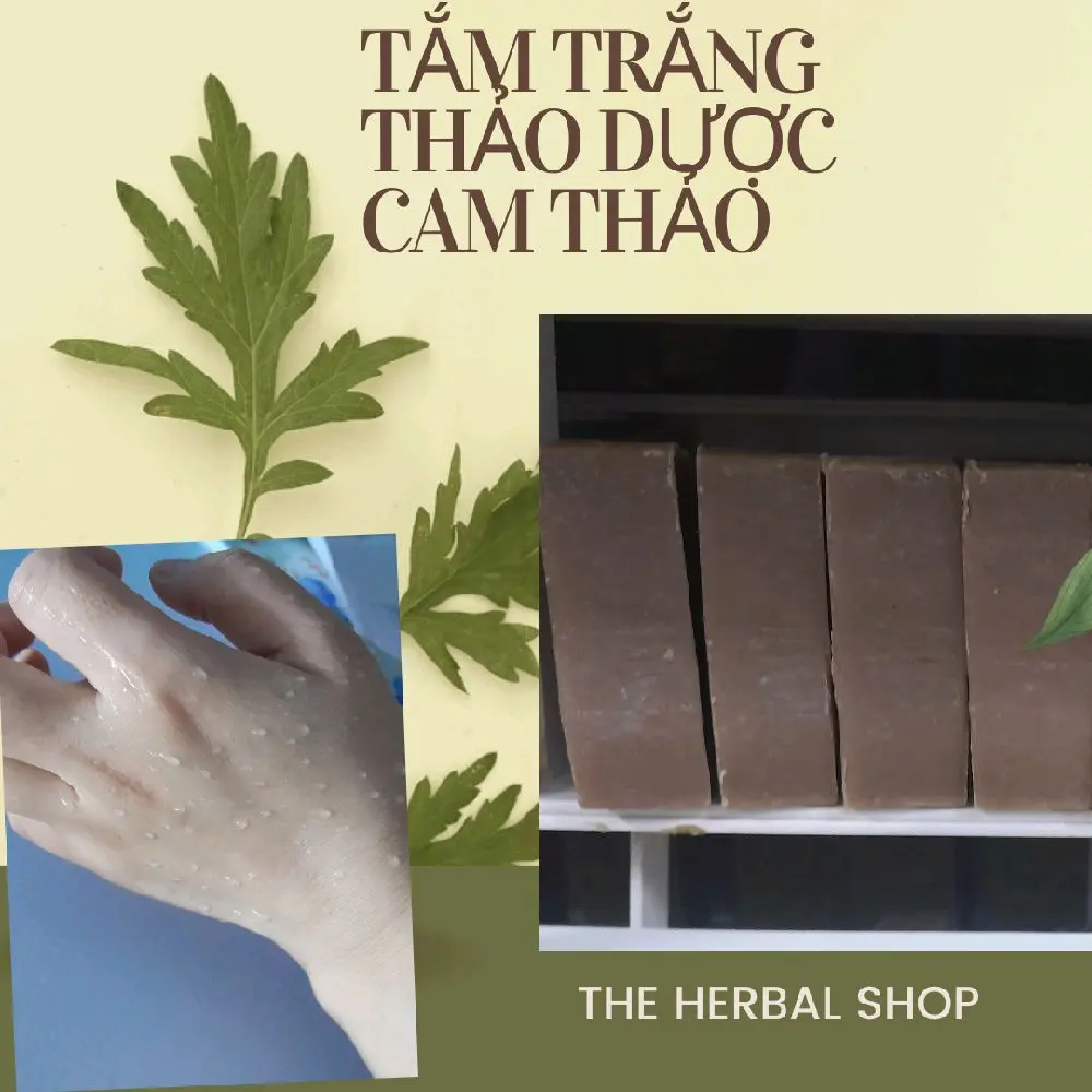Xà bông sáng da cam thảo đương quy The Herbal Shop 100g Dưỡng Body