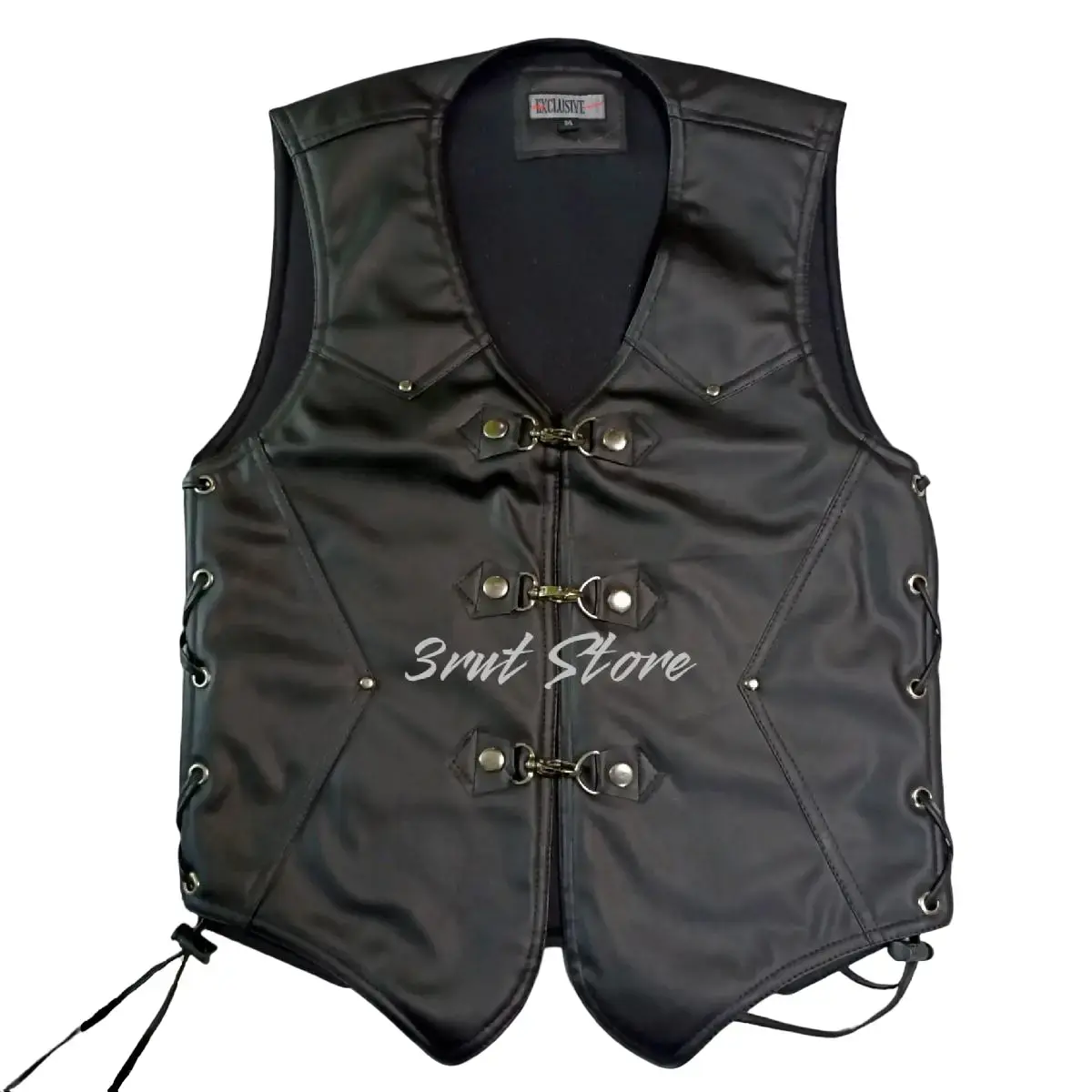 Jaket Rompi kulit Pria Biker's Premium Tebal Motor Keren Hitam Casual