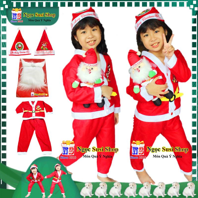 Product Introduction of [TẶNG NÓN] QUẦN ÁO ÔNG GIÀ NOEL BỘ ĐỒ NOEL CHO BÉ 1 - 10 TUỔI CHẤT VẢI NỈ MỎNG GIÁ RẺ - QUẦN ÁO TRANG PHỤC NOEL GIÁNG SINH 74