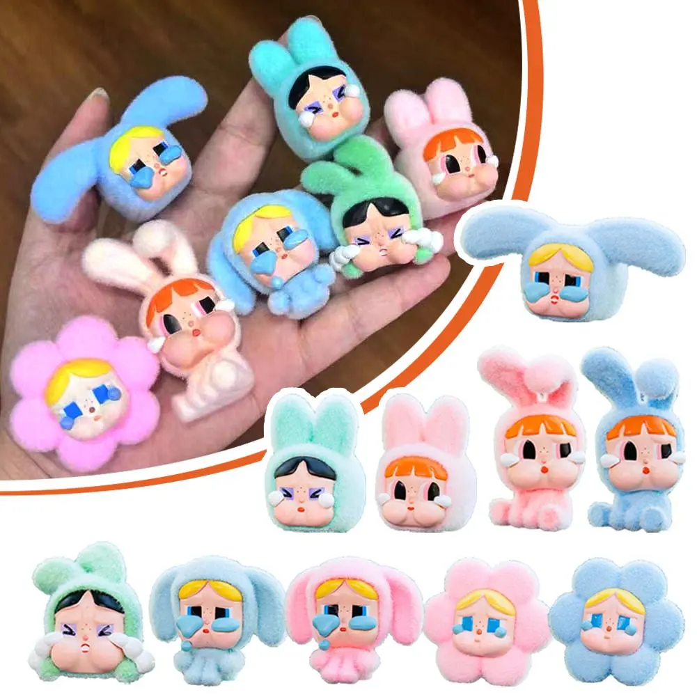 The Powerpuff Girls Cry Baby Mini PVC Figure Blossom Doll Cartoon Buttercup Diy Bubble Q0C0