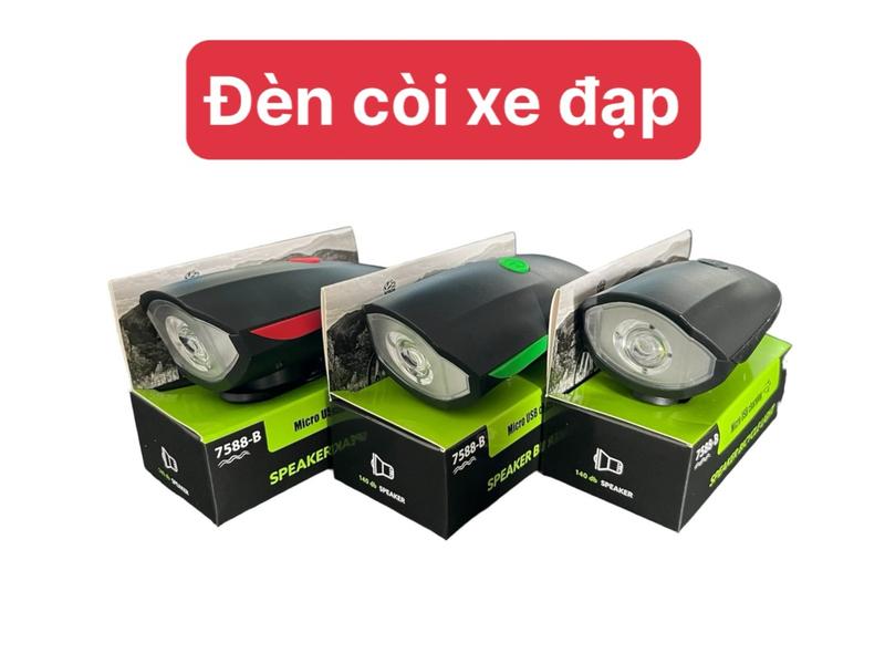 Đèn Còi Xe Đạp Loại Tốt Chông Nước Kèm Sạc Usb - Đèn Sáng Nháy 3 Chế Độ
