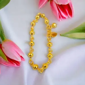 gelang tangan wanita motif bola bola terbaru  Emas  Perak Kulit Perhiasan - DI JAMIN ANTI LUNTUR  ANTI KARAT  EMAS 24K
