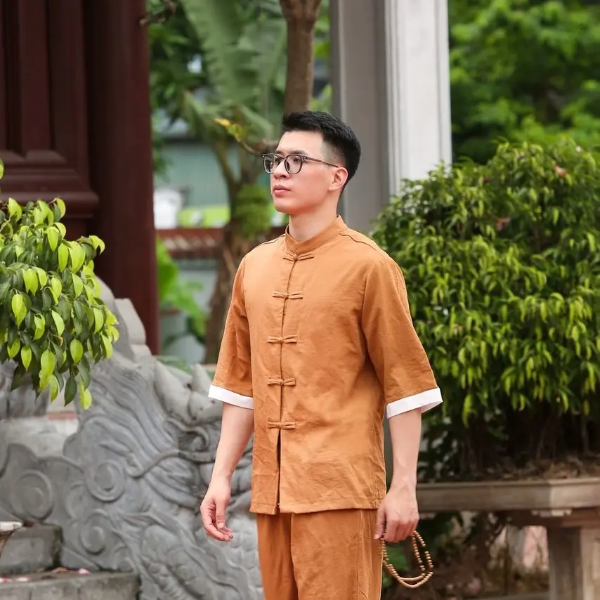 Bộ pháp phục Nam chất liệu Đũi tằm cao cấp