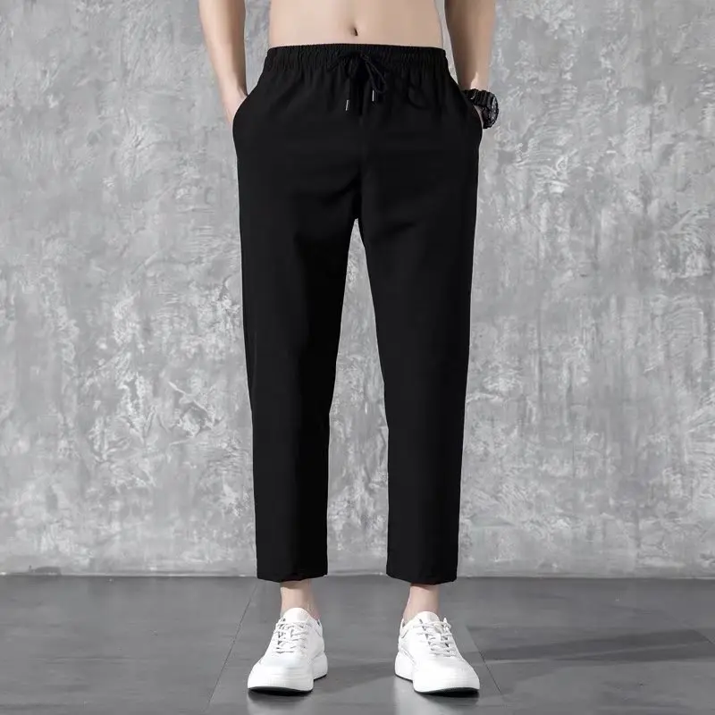 Quần Thể Thao Nam Nữ Dài Trơn Basic Ống Suông Thun Poly Phong Cách Thể Dục Unisex Gym Tập Gym Tập Gym Tổ Ong