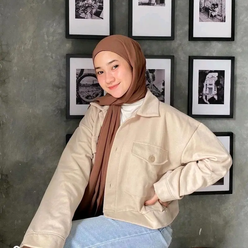 jaket wanita olin button gaya casual korea Outer Lengan Panjang 1