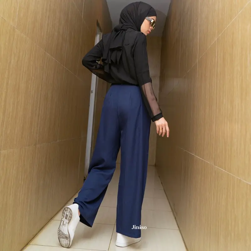 celana Kulot wanita korea style Kancing 8