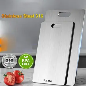 Talenan Dapur Stainless Steel 316 Anti Karat - Multifungsi Dua Sisi Higienis Food Grade Praktis