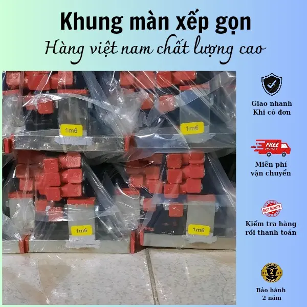 Mã BHK3. ( 1m6x2m chỉ khung ).khung màn xếp gọn inox loại 1. dầy dặn,sáng bóng.kéo ra thu vào nhẹ nhàng mùng màn  khung mung  chong muoi