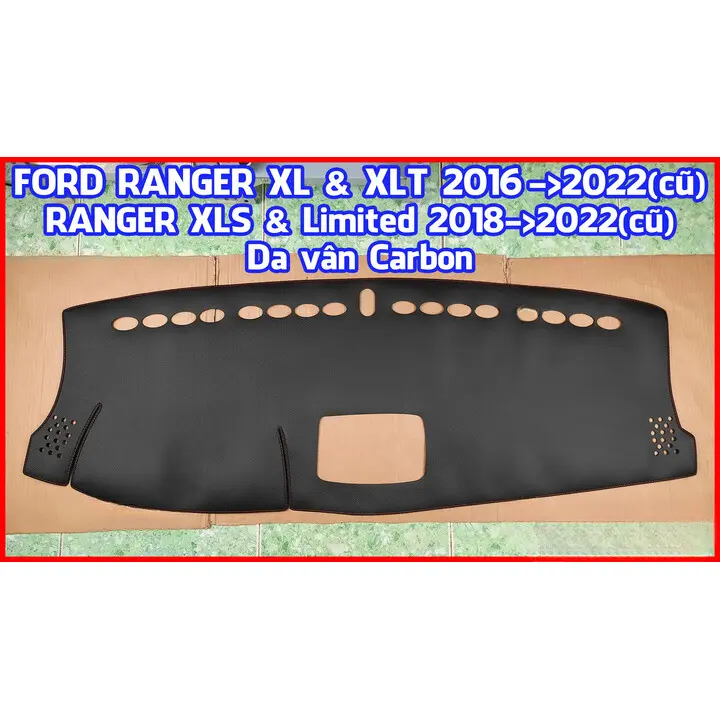 thảm taplo da cacbon,nhung lông cừu RANGER 2023, RANGER XLT 15-22,XLS 18-22 7