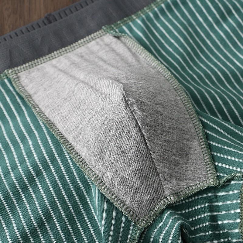 Sét 5 quần sịp đùi boxer nam- chất vải thun cotton mềm mịn mát- co dãn tốt- hoạ tiết kẻ sọc 7
