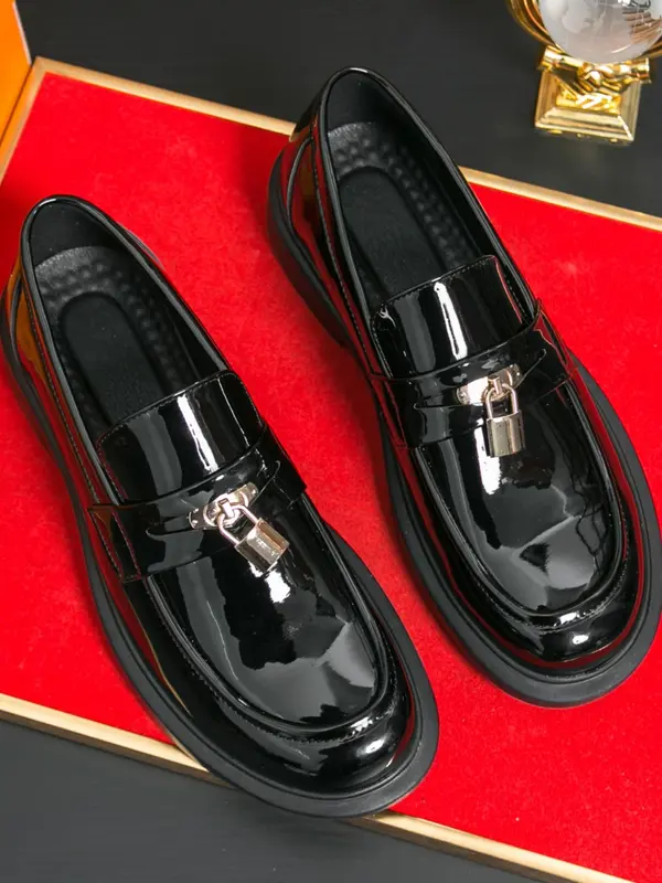 Men's Fashionable Plain Color Lace-Up Loafers, Casual Comfortable Slip-on Loafers for Daily Wear, Fashion Shoes for Party, Daily Clothing Decor 3