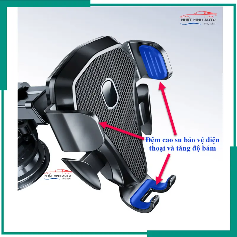 Giá đỡ điện thoại ô tô 2 trong 1, gắn taplo và kính lái, xoay 360 độ. Phụ Tùng 2