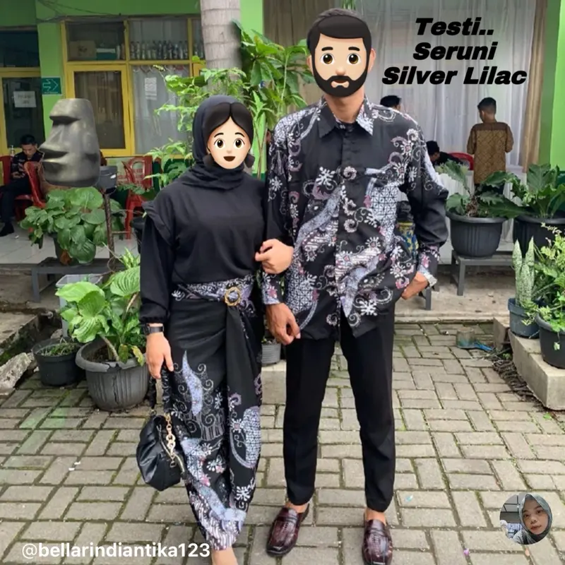FILOSOFI KEBAYA - ROK LILIT BATIK COUPLE  LENGAN PANJANG COUPLE PASANGAN part 3 Kondangan Motif Mewah Tebal Seragam 5