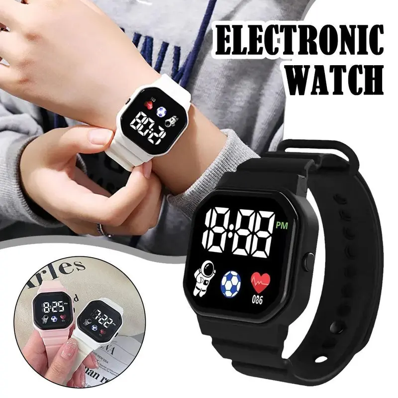 Đồng Hồ Điện Tử, Dành Cho Nam Và Trẻ Em, Kỹ Thuật Số, Đồng Hồ Đeo Tay LED, Đồng Hồ Thể Thao, Đồng Hồ Thể Dục, C6I1 5