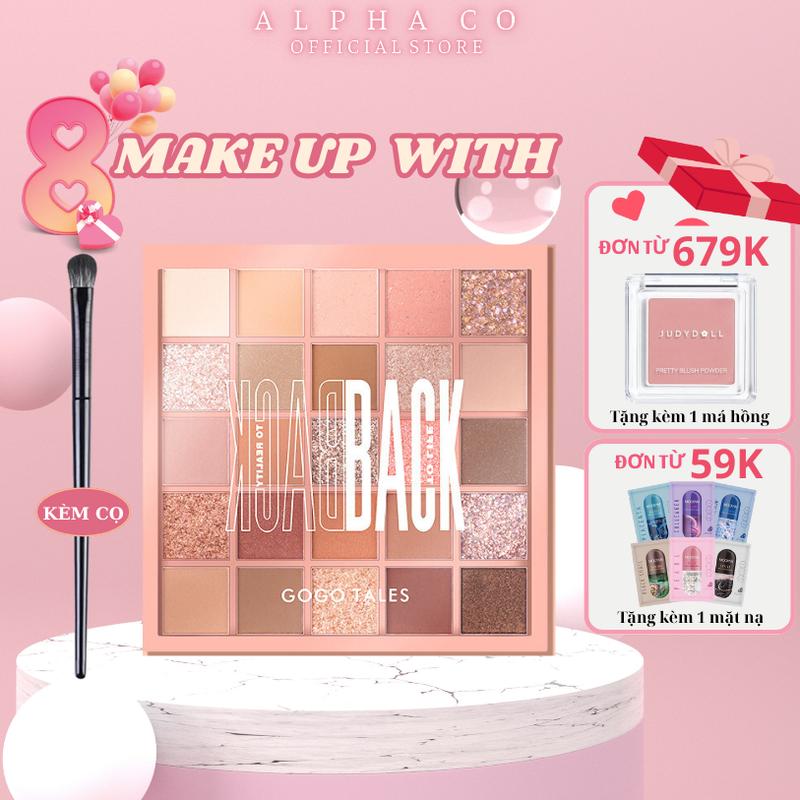 Bảng phấn mắt GOGO TALES 25 ô Back To Reality make up cá nhân chuyên nghiệp bền màu lâu trôi 50g Mỹ Phẩm Cosmetic Nữ Trang Điểm Women