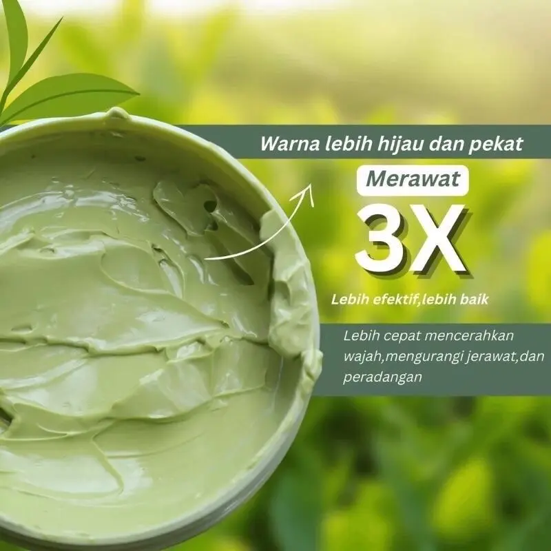 [BPOM] FEALI Green Tea Clay Mask Masker Wajah Green Tea Pore Clean Clay Mask - 100gr Sensitive Skin