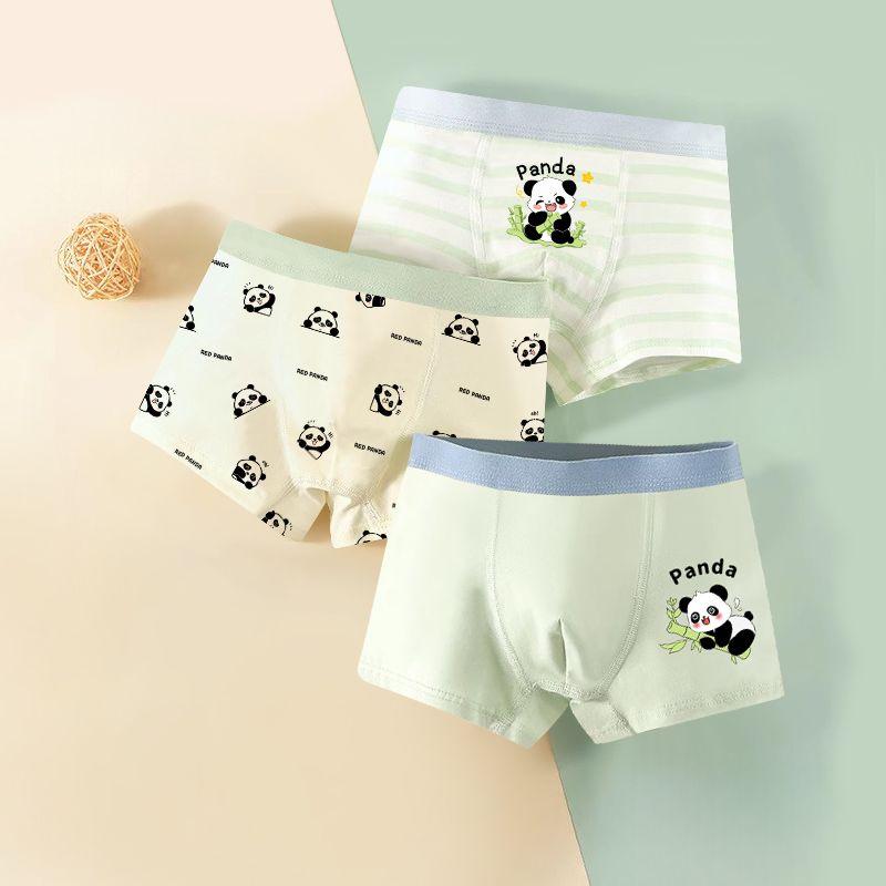 Đồ Lót Bé Trai, Quần Boxer Cotton Nguyên Chất, Dành Cho Bé Trai Và Trẻ Em, Thanh Thiếu Niên Và Trẻ Sơ Sinh, Hoạt Hình Gấu Trúc, 1703 Mảnh Trong 3 Ngày 6