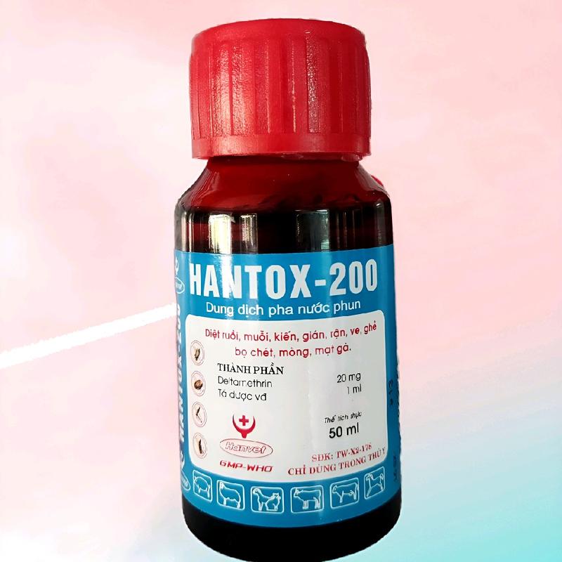 Sản phẩm Hantox 200 xịt mạt cho gà đá, gà chọi, phun xịt mạt trong chuồng nuôi hantox  tắm chai  xịt mạc hantox  tắm gà thuốc  trị mac tammat 1