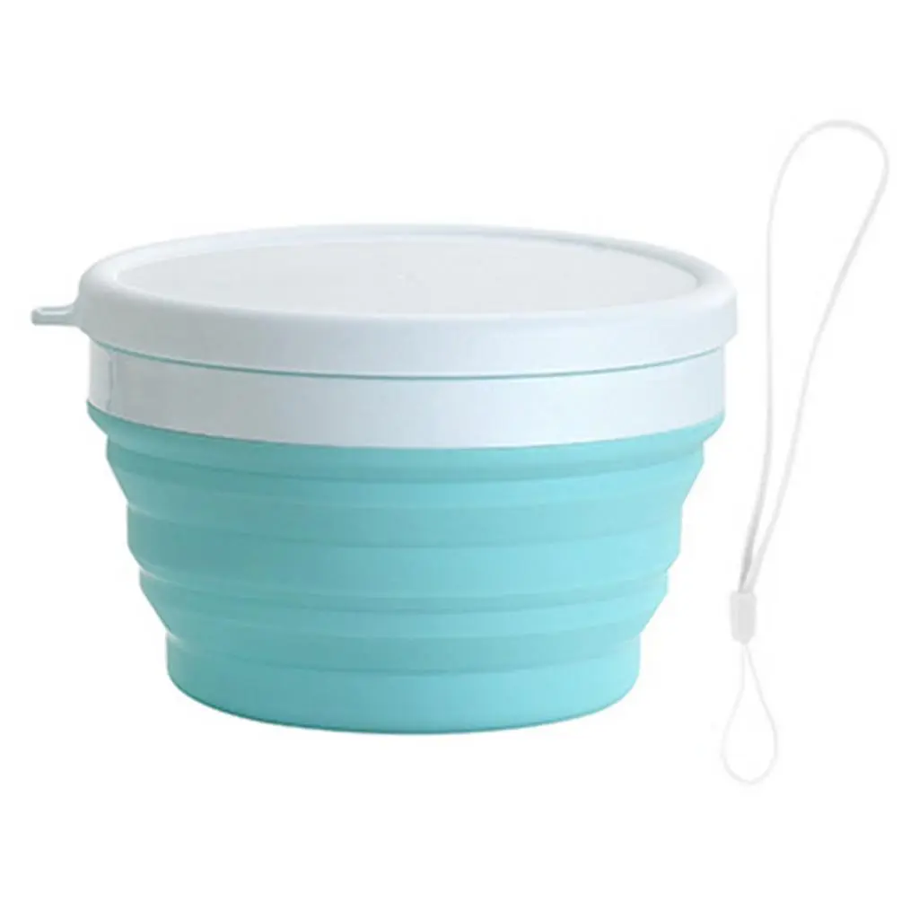 atullapor- Folding Cup Food-grade Silicone Drinkware Portable Silicone Travel Cup Set for Outdoor Camping Hiking Collapsible  Expandable with Lids Lightweight  Odorless Kitchen
