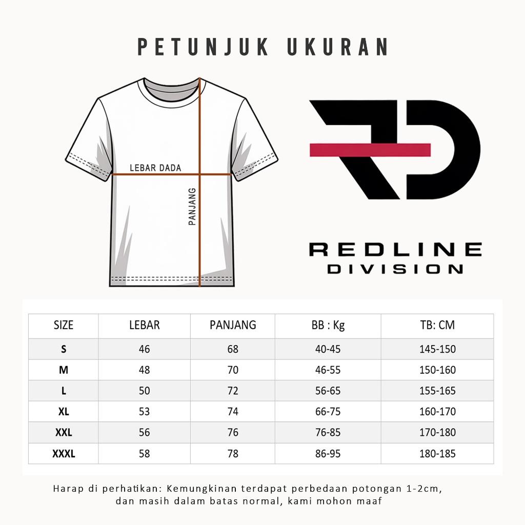 REDLINE CLOTHES-D01 Kaos Polos Lengan Pendek Pria Wanita Original Premium Katun Combed 24s baju distro