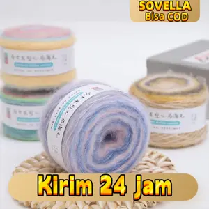 Benang Rajut Katun Susu Sembur 5 Ply / Milk Cotton Yarn Mix Sembur 5Ply / Rainbow Yarn Crochet