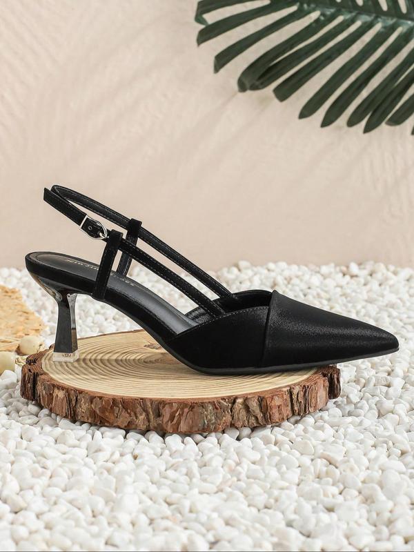 Women's Minimalist Solid Color  Heels, Fashionable Pointed Toe High Heel Shoes for Party, Daily Clothing Decor for Women & Girls, Classy 7
