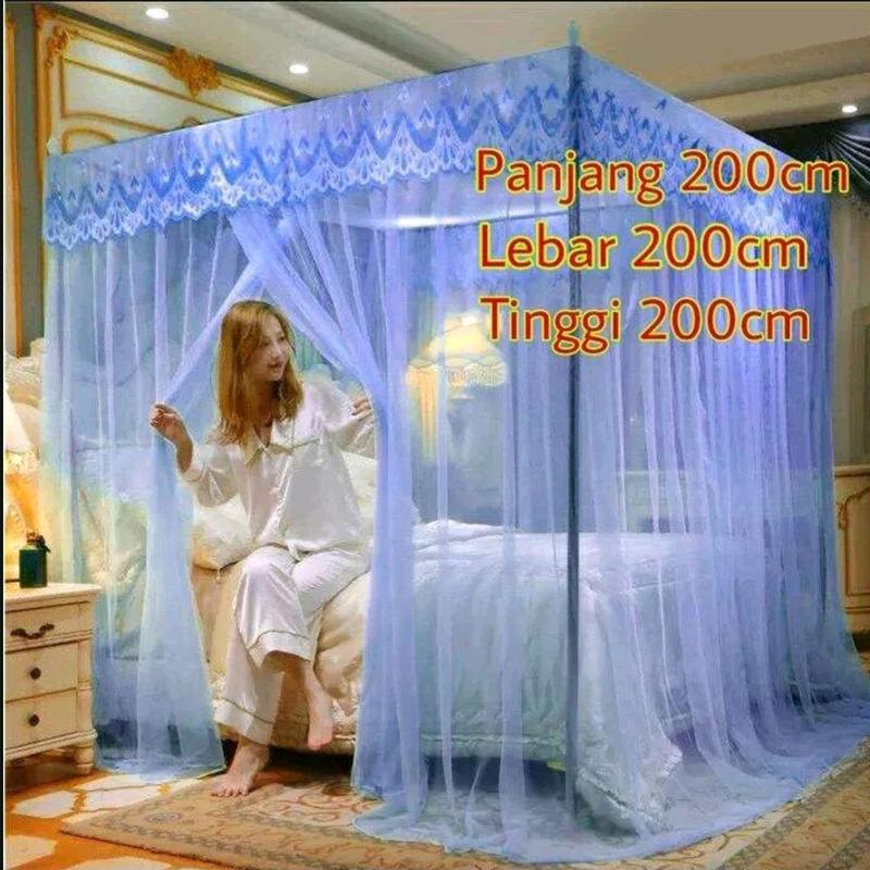 KELAMBU NYAMUK MODERN PERSEGI SUPER JUMBO 200X200 Pencegahan Serangga Putih 4