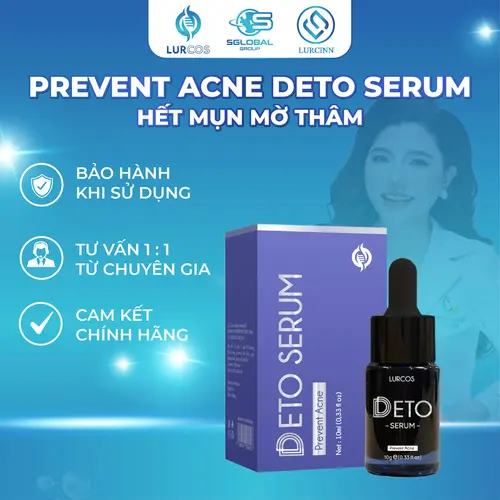 Serum Làm Đẹp Da Chăm Sóc Da Mụn Giảm Thâm Lurcinn Prevent Acne Detox Skincare cho Phụ Nữ Việt Nam