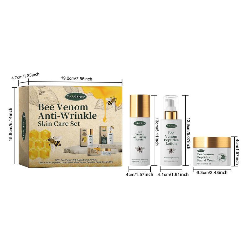 Product Introduction of Bee Venom Skin Care Kit, 1 Set Facial Cleansing Hydrating And Nourishing Kit, Moisturizing Skin Care Set For Women 12
