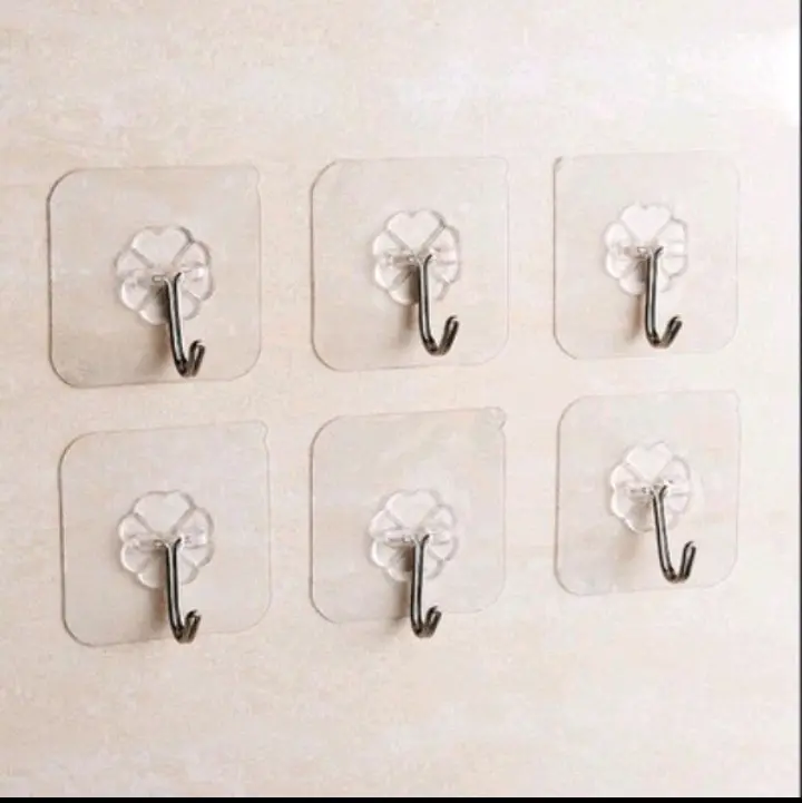 Combo 50 móc dán tường trong suốt, decor phòng ngủ Treo Tường