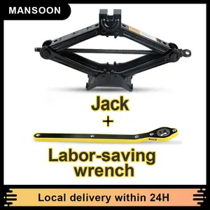 MANSOON 2.0/1.5/1 Ton Dongkrak Mobil Dongkrak Gunting Dongkrak Pengangkat Tipe Tangan Jembatan Scissor Jack  Untuk Perbaikan Ban Mobil