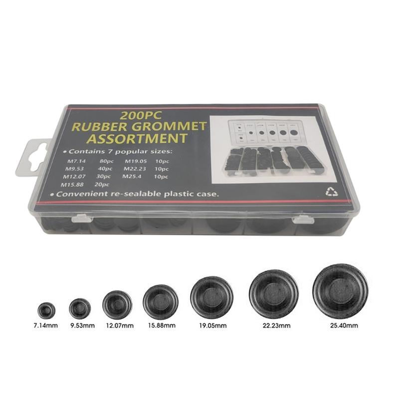 Product Introduction of 200 Pcs Rubber Grommet Closed Rubber Hole Plug Firewall Grommets Electrical Wire Gasket for Wiring Protections Durable 0