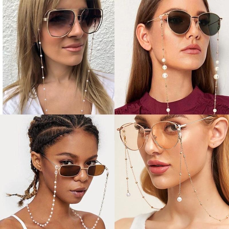 Product Introduction of ( BUY 2 GET 1 FREE) Magnetic Hijab Mask chain adapter Adjustable mask extension Pearl Eye Glasses Extender Chains Magnet Connector 4