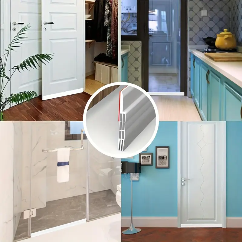Door Draft Stopper, Door Seam Weatherstrip, Door Bottom Seal, Noise Reduction Door Draft Stopper, Home Decor Supplies 2