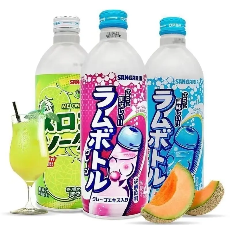Nước Soda Sangarina Có ga Vị Trái Cây Tự Nhiên Nhật Bản Combo 3 chai*500ml Đủ Vị