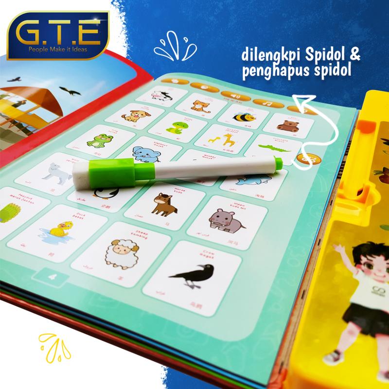 READY STOK Buku Pintar Elektronik Anak VIRAL 4bahasa[Arab Indonesi Inggris Mandarin]/ E Book Pintar Anak/ E BOOK Anak Islami / E BOOK anak 5