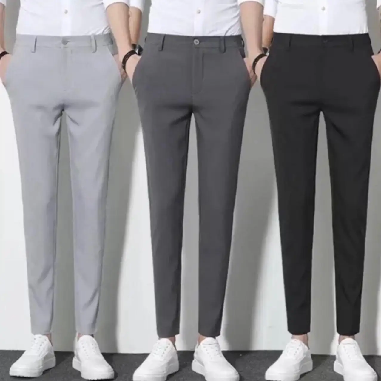 THFashion Quần tây nam co giãn 4 chiều FREESHIP màu đen xám đậm xám nhạt xanh đen size 28-36 chất liệu cotton thoải mái slim fit sang trọng