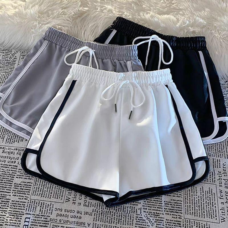 Product Introduction of BM American Sports Shorts Women's Summer Thin Loose Wide-Leg Pants Small Shorts Hot Pants 2024 New Women's Clothing Lingerie Bottom Minimalist Basic Comfort Casual 1