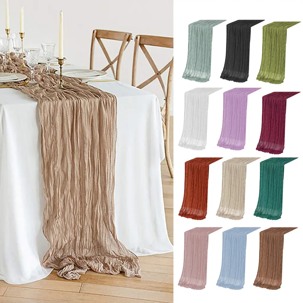 Eyuaseah Birthday Party Table Decoration Table Runner Bohemian Style Thanksgiving Party Table Runner Stain-proof  Reusable Decoration for Prom Banquet Buyers'
