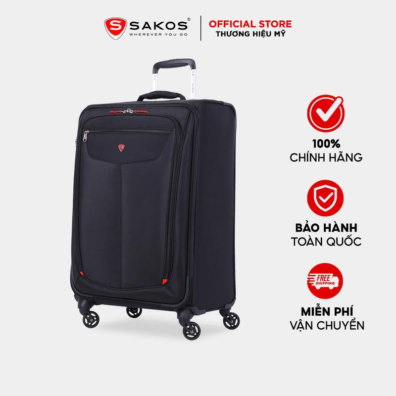 Vali Vải Du Lịch SAKOS WINNER 7 (28 Inch) size Ký Gửi - Chất Liệu Polyeste Cao Cấp, Khóa TSA