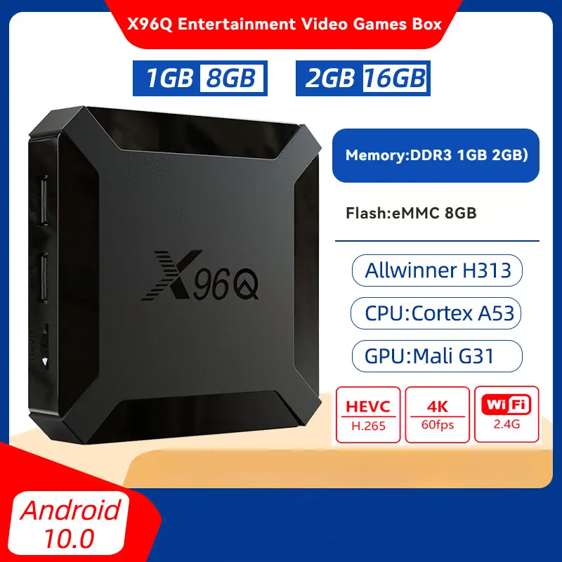 X96Q Set-Top Box H313 Android TV Box HD 4K Wireless WIFI Without Bluetooth TV Box