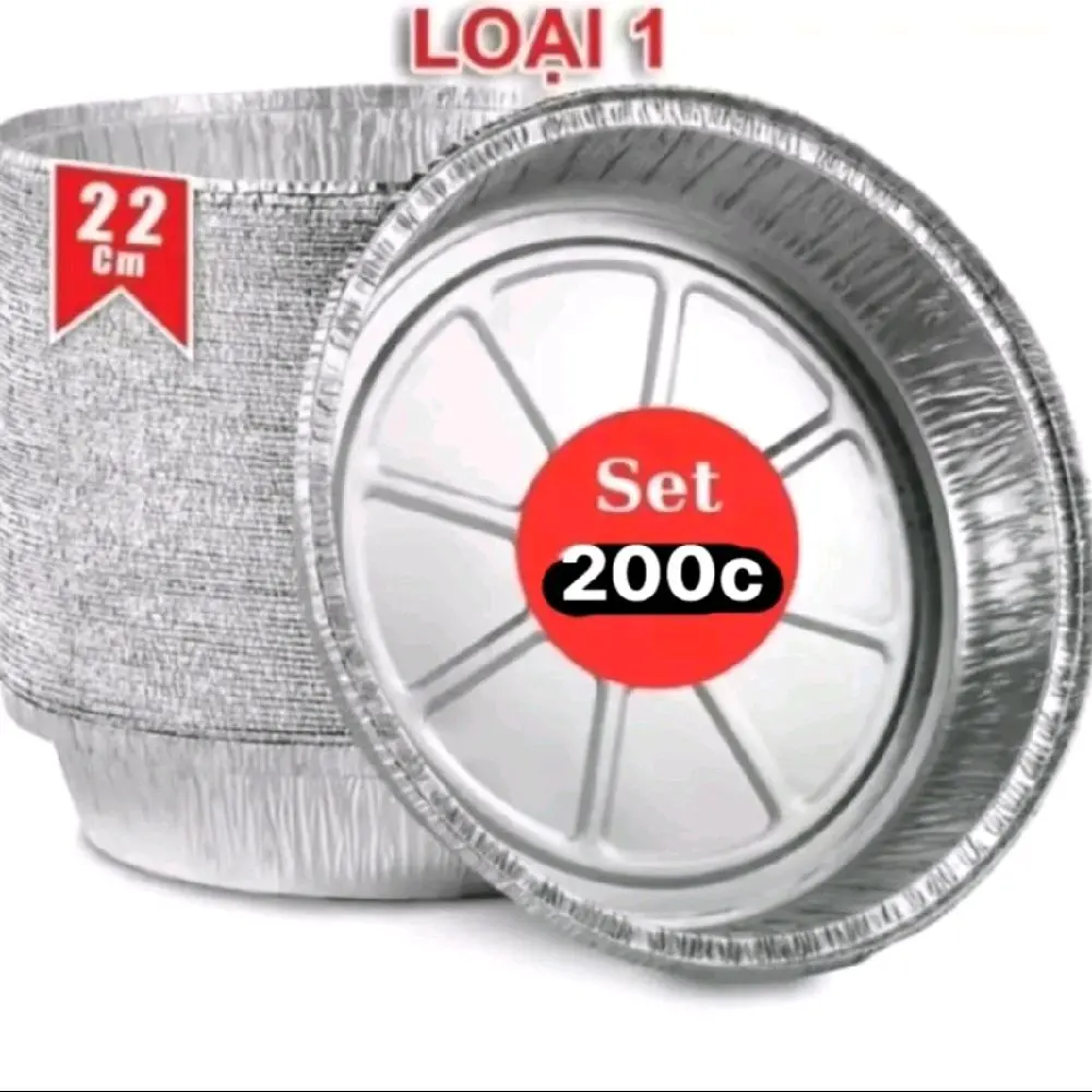 Combo 200 cái khay bạc cho nồi chiên không dầu, bếp nướng, lò vi sóng tiện lợi, an toàn, chất lượng tốt