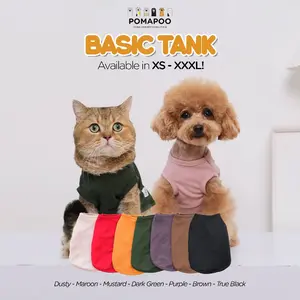 POMAPOO - Baju Kucing dan Baju Anjing Basic Tank