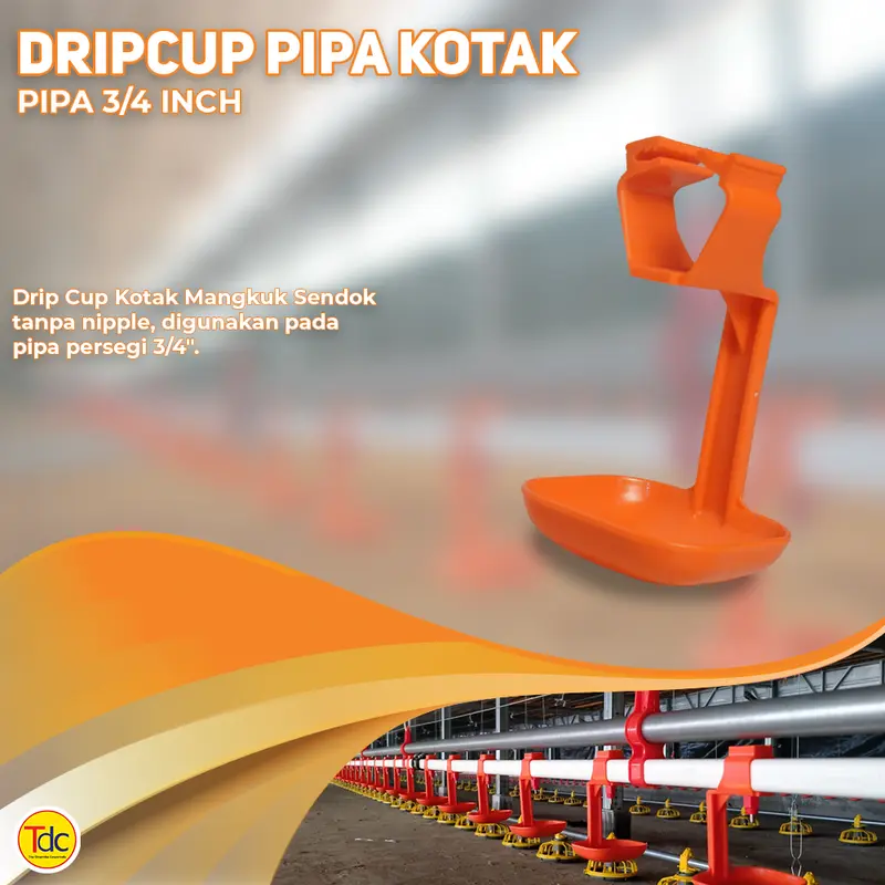 25Pcs 50Pcs 100Pcs Dripcup Kotak/Cup/Alat Minum Ayam/Mangkok/Nipple/Neple/Niple/Nippel/Nipple/Nepel Ayam A5 A9 - Alat Ternak Kandang Ayam 0