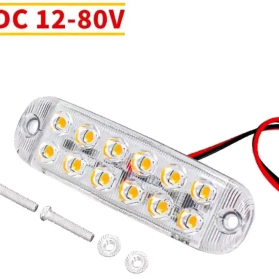Đèn chớp cảnh báo ôtô xe máy điện áp 12 đến 80v Led( 2 chiếc)