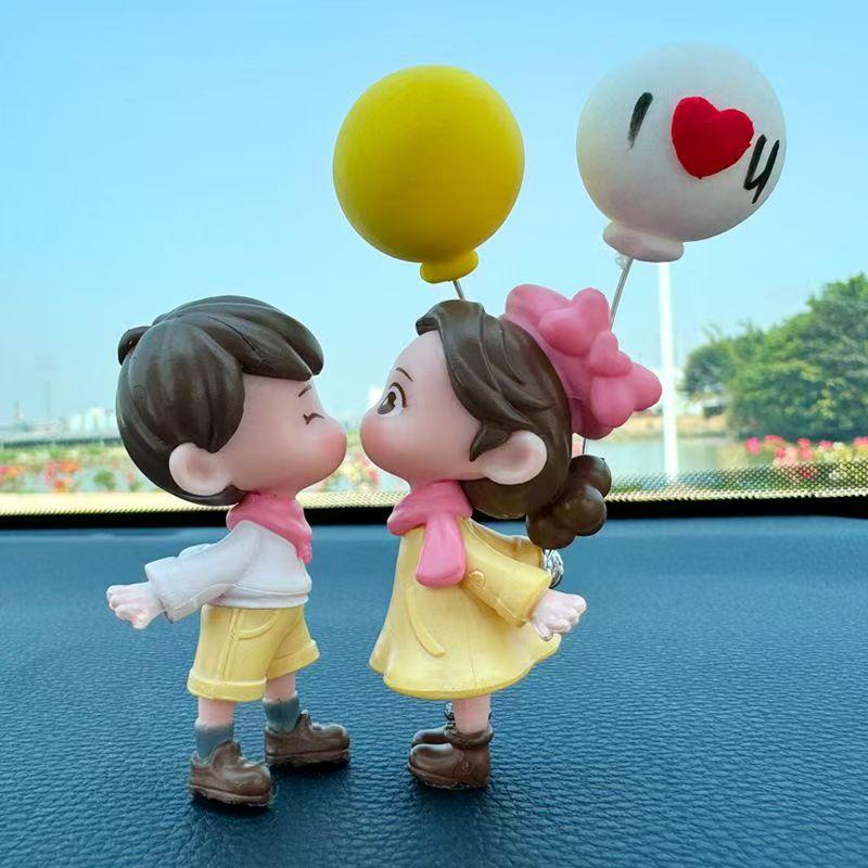 Búp Bê Nhân Vật Cặp Đôi Hôn Mặt, Đồ Trang Trí Tự Làm, Đồ Trang Trí Nhỏ Cảnh Quan Siêu Nhỏ, Thích Hợp Cho Xe Hơi Và Máy Tính Để Bàn 6