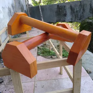 Parallette Wooden Bar / Handstand Push (1pasang) Alat Olahraga